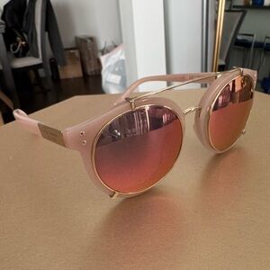 Henri Bendel Pink Reflective Sunglasses